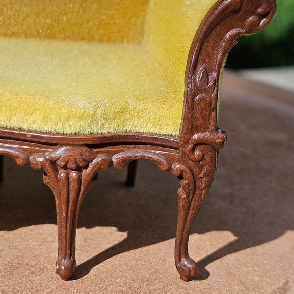 Chippendale Goebel Sofa Dollhouse Miniature 1:12 Scale - Picture 6 of 12